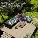 4PCS Patio Cushion Seat Covers Waterproof, Heavy-Duty Oxford Fabric, Sofa Slipcovers with Zipper, Washable & Non-Slip Replacement for Outdoor Furniture (25.6 * 25.6in,Leaf A)