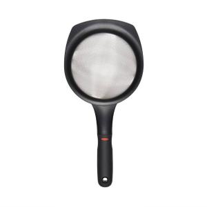 OXO 6" Strainer: Stainless Steel Mesh for Tea, Baking, Rice, Dishwasher-Safe, Black Handle