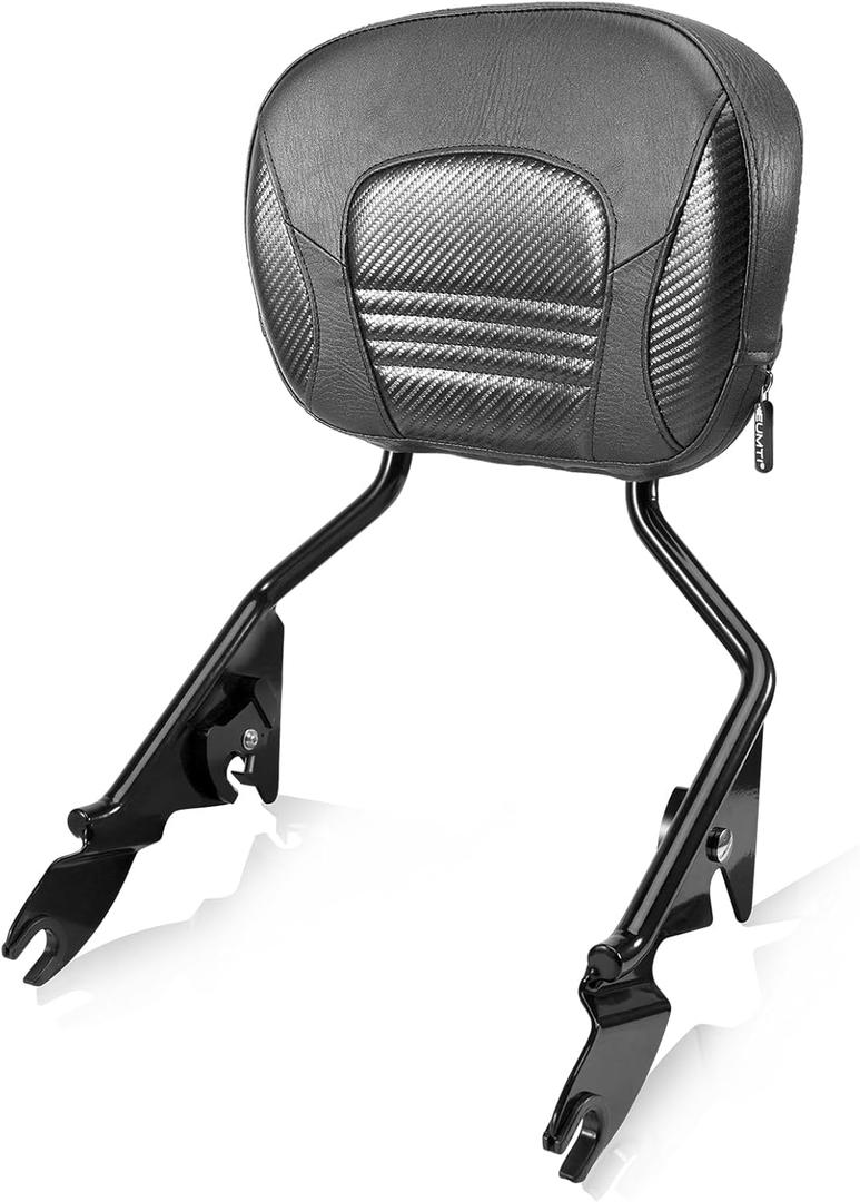 Detachable Sissy Bar Upright for Harley Touring 2009-2025, Rear Passenger Backrest Pad Compatible for Street Glide Road Glide FLHR FLHX FLHT FLTR Electra Glide Road King Ultra Limited CVO