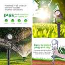 2 Pack Extendable Outdoor Landscape Lights, 12V Low Voltage Landscape Lighting IP65 Waterproof Plug-in Outdoor Spotlights for Yard House Pathway Tree Pools (2700K Warm White, NO Plug)
