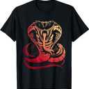 Cobra Snake Zoo Reptile Venom Snake T-Shirt, Black, Small 