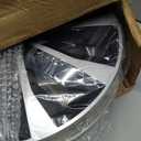 15" Silver Wheel Rim Cover Hubcaps Replacement R15 Hub Caps Snap On Universal Wheel Rim Cover ABS Exterior Accessories for Car Trunk SUV Set of 4