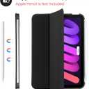 ProCase Smart Case for iPad mini 7 A17 Pro 2024/iPad Mini 6 2021 8.3 Inch iPad mini 7th/6th Gen Case, Hard Back Cover for iPad mini 8.3" 7th Gen A2995/A2996/A2993/6th Gen A2567 A2568 A2569 -Black
