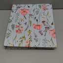 Vintage Retro Flower Plants 3 Ring Binder Hardcover, 1 Inch Round Rings with Interior Pockets Floral Plants School Office Recipe Cards Binder Organizer Handdraw Cornflower