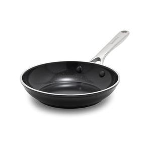 Lumenflon Orfeo 8” Nonstick Frying Pan Skillet, Made in Italy, Diamond Ceramic PFAS-Free Cookware, Induction Ready, Scratch Resistant, Laser-Fused Surface for Durability, Dishwasher Safe, Black, 3 Pieces