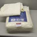 Kingnex Oversized King Bedspreads 128x120 for Extra Wide Tall King or Cal King Bed Ultrasonic Quilted Coverlet Set 3 Piece Include 1 Quilt 2 Pillowcases Cream