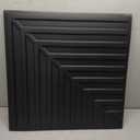Art3d 12-Pack Drop Ceiling Tiles 2x2 FT, PVC 3D Textured Panels for Interior Wall Decor Living Room Bedroom Office, 24x24 Inch, Black