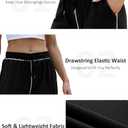 Sweetmoon Wide Leg Sweatpants Women Baggy Women's Tall Straight High Waisted Lounge Pants Workout Loose Lightweight Pockets (Black, M)
