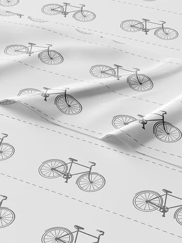 Kids Bikes Queen 4 Piece Sheet Set - Boys, Girls, Teens, Toddler - Easy Fit Deep Pockets - Breathable, Hotel Quality Bedding Sheets - Machine Washable - Wrinkle Free - Cute, Cozy, Soft - CGK Linens