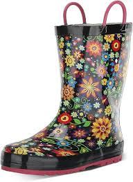 Western Chief Boys Waterproof Printed Rain Boot with Easy Pull On Handles
, Size 5