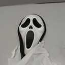 Geamiki Scary Halloween Costume Prop Ghost Mask with Plastic Knife, Horror Cosplay Accessory for Adults and Kids