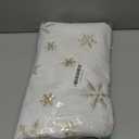 Christmas Tree Skirt 36 Inch, Holiday Part Decorations for Christmas Tree, Whit Plush Gold Sequin Snowflake Tree Shirt for Xmas