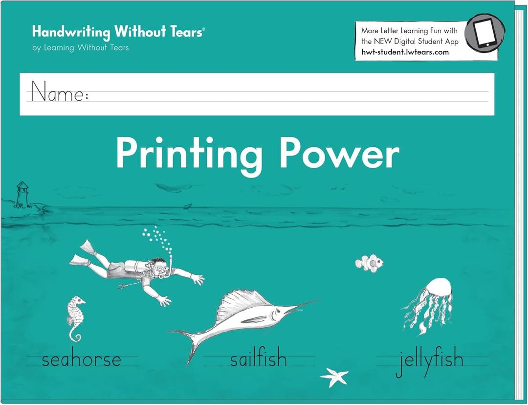 Learning Without Tears Age 7+, 2nd Grade+, Handwriting Practice, Writing Book, School & Home, Language Arts, Tutoring, Sensory