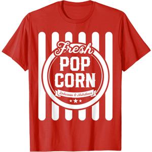 Kids Halloween Costume Vintage Popcorn Shirt for Girls T-Shirt, L