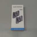HomeMount Speaker Wall Mount Brackets - Surround & Bookshelf Speaker Wall Mounts Kit, Holds up to 8 lbs, 2 Pack, Black