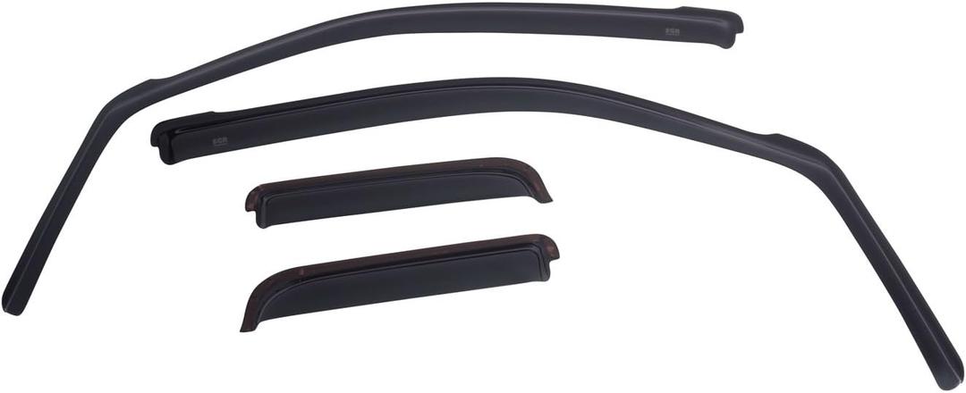 EGR 573511 Window Visors Full Set Truck Accessory with Smooth Smoke Finish, Compatible for Select 1999 to 2016 Ford Super Duty Models