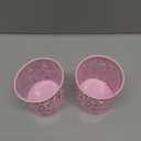 CTKcom 2 Pack Hollow Rose Flower Pattern Metal Pen Pencil Pot Cup Holder Desk Container Organizer,2 Pieces,Pink