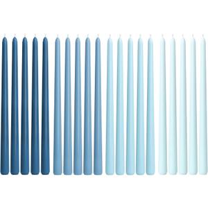Viyffo Taper Candles 12 Inch 20 Pack Blue, Unscented, Dripless Design, Smokeless Candlesticks for Wedding, Dinner, Holiday Gift & Home Decor