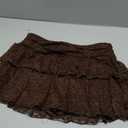 Women’s Lace Mini Skirt, Y2K Lace Ruffle Layered Skirt with Shorts, A-Line Cute Tired Skorts, High Waist Cake Skirt, Size: L