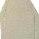 Flax Cotton Linen Looks Table Runner - Size 16x90 Natural - Hand Crafted and Hand Stitched Table Runner with Hemstitch Detailing