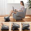 HUANUO Adjustable Desk Footrest, Foot Rest for Under Desk at Work with Massage, Adjustable Foot Stool with 3 Height Position & 30 Degree Tilt Angle Adjustment for Home, Office