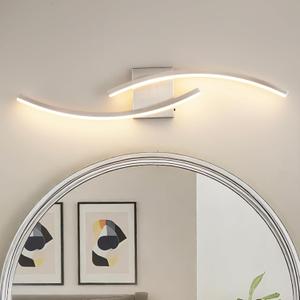 31.5 inch Modern Bathroom Vanity Light Brushed Nickel Lights Fixtures Dimmable 5CCT Led Bathroom Light Fixture Over Mirror Modern Wall lamp for Cabinet Hallway