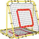 Baseball and Softball Rebounder Net,Baseball Rebounder,Volleyball Rebounder,Pitch Back Net,Multi-Sport Training Rebound Screen,with Pitching Target,Easy Adjustable Angles (33.5x33.5 IN)