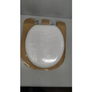 Bemis Mfg Mayfair Toilet Seat Rnd Wh/Chrm