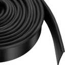 Shower Bottom Waterproof Door Rubber Sweep Trim Black Seal for Home Bathroom, 108 x 13/16 x 5/32 Inch Tee Insert Shape
