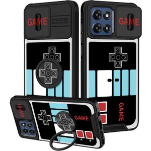 for Moto G Stylus 5G 2025 Case - Women Girls Cute Phone Cover Girly Pretty Aesthetic Game Unique Design with Camera Cover and Ring Stand Funda for Motorola G Stylus 5G 2025