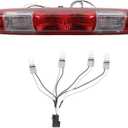 Dasbecan GM25890530 Red Rear Center High Mount Brake Light Compatible with GMC Sierra Chevy silverado 2007-2013 Replace 923-247 Led Lamp Red Housing 3rd Third Tail Brake Lamp