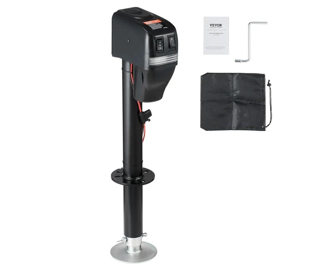 VEVOR Electric Trailer Jack, Power Tongue Jack Weight Capacity 4000 lbs, 9.84"-33.85" Electric Tongue Jack with Waterproof Cover for Lifting RV Trailer, Horse Trailer, Utility Trailer, Yacht Trailer