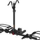 Rockland Foldable 2-Bike Rack, 200 lbs Capacity, Hitch Mount Bike Rack, Fits up to 5" Fat Tire Width and 50" Wheelbase, Bike Carrier Rack for 2" Receiver for Cars SUVs Vans RVs