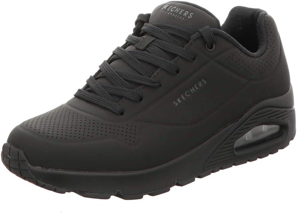 Skechers Men's Uno-Stand on Air Oxford, Black/Black, 8