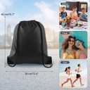 KUUQA 50Pcs Black Drawstring Backpack Bag Sack Drawstring Bags Bulk String Bags Storage Bags for Sport Gym Traveling