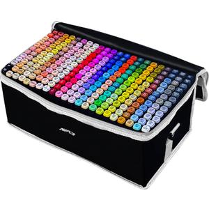 Zmcik 262 Colors Alcohol Markers Art Markers for Kids and Adult Drawing Marker Dual Tip Coloring Painting Perfect for Boys Girls Students Gift