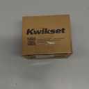 Kwikset 817 Deadbolt Lock, Matte Black Round Exterior Keyed Front Entry Door, Pick Resistant SmartKey Rekey Security, Single Cylinder Dead Bolt, with Microban Protection (Traditional)