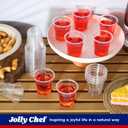JOLLY CHEF 900 Pack 2 oz Plastic Shot Glasses, Clear Disposable Cups, Plastic Shot Cups Disposable for Jelly Shots, Wine Tasting, Food Samples,Thanksgiving Party, Wedding, Christmas