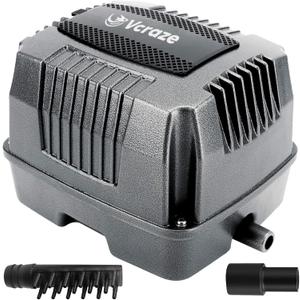 VCRAZE Powerful Linear Air Pump, KP80 Pond Air Pump Pond Aerator, 1350GPH Aeration System for Koi Pond Aeration, Aquarium, Waste Treatment, Fish Farm, Seafood Restaurant