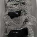 Caster Wheels Sets 5 with Metal Brakes,3 inch Heavy Duty Swivel Castors with 5/16"-18 UNC Threaded stem,Mute Rubber Wheels Replacement for Hardwood,Carpet,Tile, Including Flange Nuts