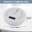 2PCS Carbon Monoxide detectors,co Detector,Carbon Monoxide Alarm, Detector Battery Powered with LCD Display, Carbon Monoxide Detector