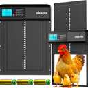 Automatic Chicken Coop Door  Coop Door Lite  Battery Powered (3X AA Included)  Timer & Manual Modes  LCD Display  Anti-Pinch Safety  11" x 9.4" Opening (Raven)