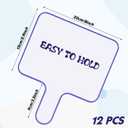 12pcs Dry Erase Answer Paddle, Answer White Boards Double Sided Whiteboard Pack Dry Erase Answer Board for Office School Classroom Teaching Meeting Family Party (9.6x8inch)