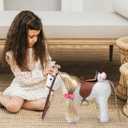 HollyHOME Stuffed Animal Horse Pretty Plush Toy Pretend Play Horse 11 inches White