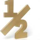 Wooden 1/2 Birthday SignSix Months Party Decor For Babies And KidsEye-Catching Half Birthday Party DecorBaby Show Photo Prop Cake SmashGold Wooden Number Sign (Gold-1/2)