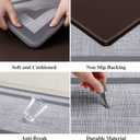 Mattitude Kitchen Mats Set of 2 Cushioned 0.47 inch Kitchen Rugs Non-Skid Rug Sets Ergonomic Comfort Standing Mat for Kitchen, Floor, Office, Sink, Laundry, Gray