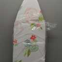 Amazon Basics Foldable Space Saving Ironing Board Tabletop with Non-Slip Feet, 77x29 cm, White, Floral