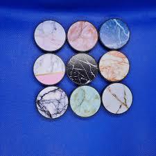 6 Pieces Cell Phone Grip Holder Colorful Collapsible Phone Holder Self-Adhesive Sublimation Phone Holders for Smartphone and Tablets (Marble