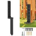 Fence Post Repair Kit, Max 8mm Thickened Double-Layer Fence Post Anchor, Heavy Duty Fence Post Repair Stakes, Anchor Ground Spike for Repairing Tilted/Broken Wood Posts