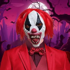 Scary Evil Clown Mask - Halloween Horror Latex Mask for Adults' Masquerade Costume Prop